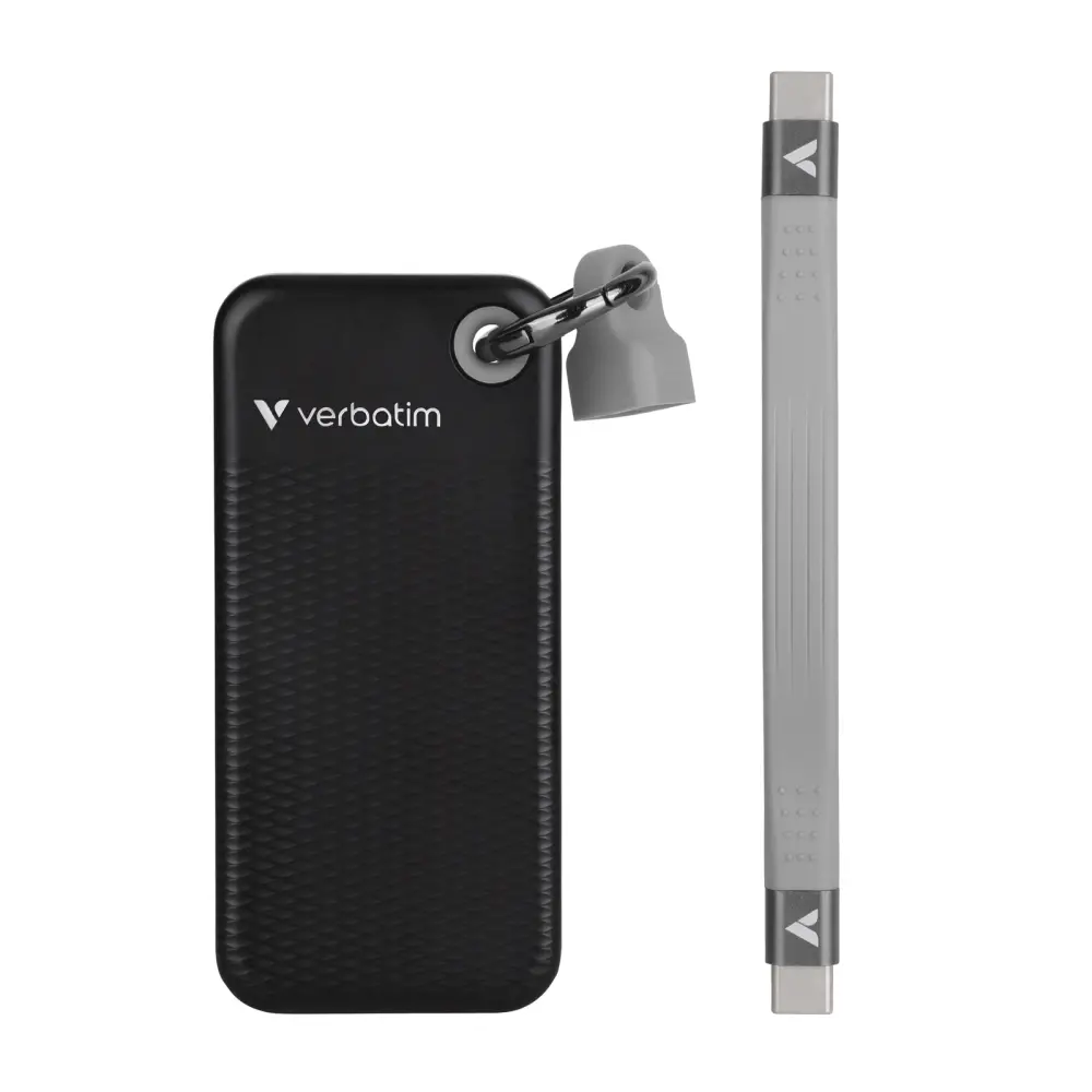 Hard disk, Verbatim Pocket SSD USB 3.2 Gen 2 512GB Negru/Gri - image 1
