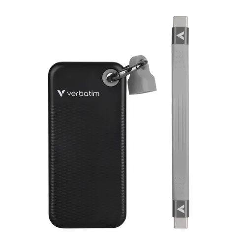 Твърд диск, Verbatim Pocket SSD USB 3.2 Gen 2 512GB Black/Grey - image 1