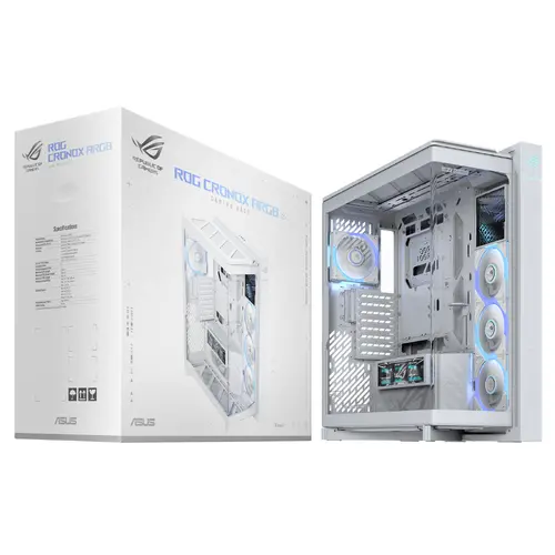 Кутия ASUS ROG CRONOX ARGB E-ATX Mid-Tower - White - 17