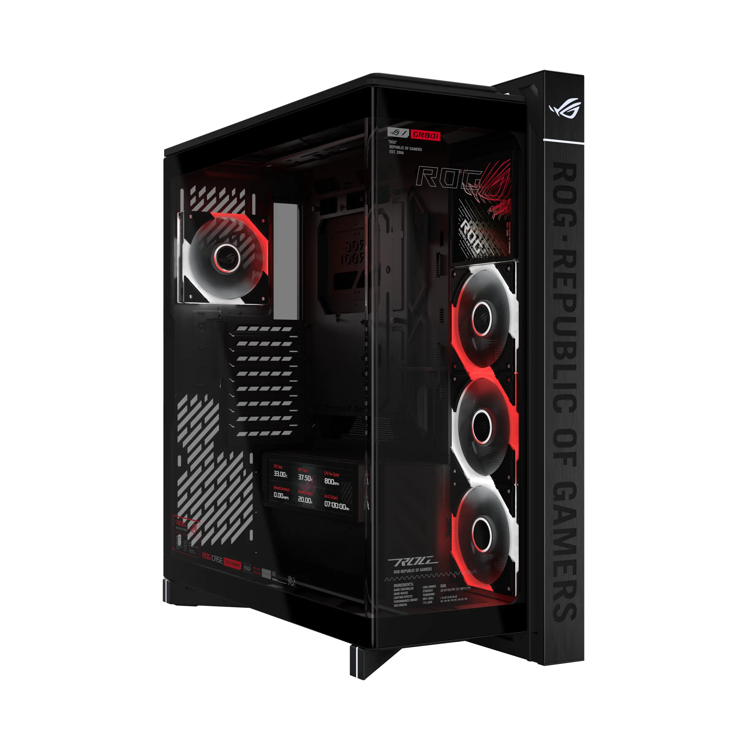 Кутия за компютър, Asus ROG Cronox GR801 Curved TG ARGB - image 1