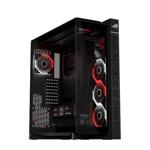 Кутия за компютър, Asus ROG Cronox GR801 Curved TG ARGB - 1