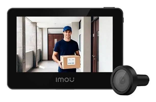 Imou smart door view camera, 5MP, 4.3 inch screen, 148 FOV, 4800 mAh battery, micro SD up to 512GB, Human detection, privacy zone, type-C, DC 5V, 2A