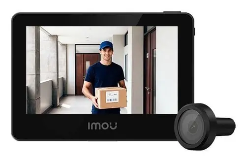 Imou smart door view camera, 5MP, 4.3 inch screen, 148 FOV, 4800 mAh battery, micro SD up to 512GB, Human detection, privacy zone, type-C, DC 5V, 2A