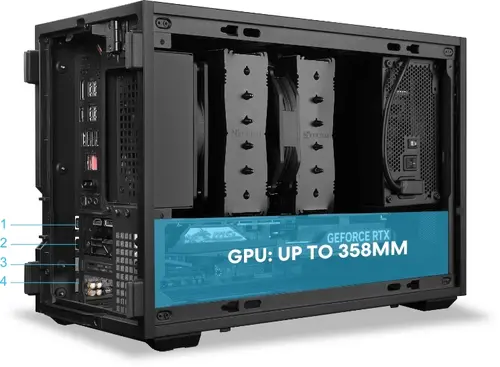 Lian Li кутия Case mATX - DAN Cases B4 - Black - 17