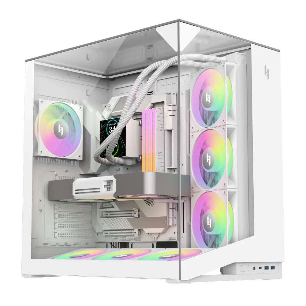 Gamemax Carcasă ATX - NEX C56 VC WH