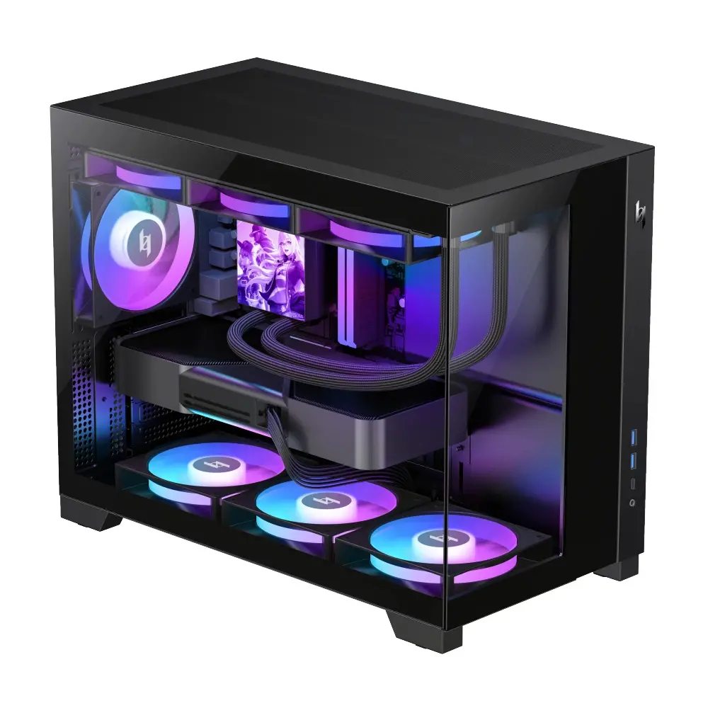 Gamemax кутия Case mATX - NEX C33 BK - image 4