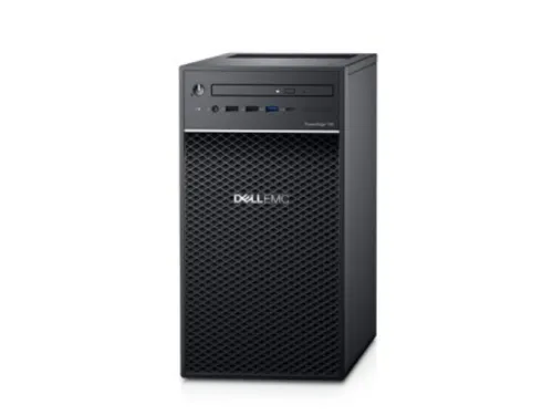 Сървър, Dell EMC PowerEdge T40, Intel Xeon E-2224G (3.5GHz, up to 4.7GHz, 4C/4T, 8MB), NO RAM, 1TB 7.2K RPM SATA HDD, up to 3 Hard Drives, No RAID with Embedded SATA, DVD+/-RW, 3Y Basic Next Business Day