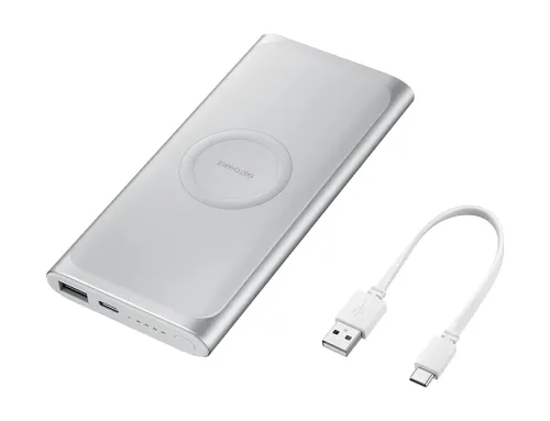 Външна батерия, Samsung Wireless Battery Pack 10,000mah, 15W Wired, 5W Wireless Charging Silver