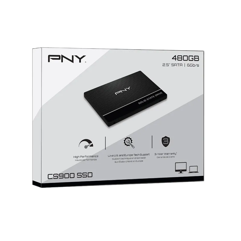Твърд диск, PNY CS900 2.5" SATA III 480GB SSD - image 2
