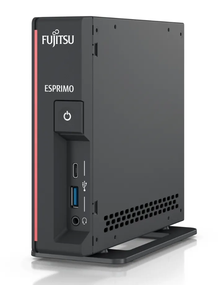 Настолен компютър, Fujitsu ESPRIMO G5011 ~0.86 liters, Intel Pentium G6400, 4GB DDR4-3200, SSD PCIe 128GB M.2 NVMe Value, Mounting Kit for 2,5"HDD, Country kit (INT), AC-Adapter 19V/65W, Load Win10 Pro(64) R3+Office 1mth Trial, Optical USB mouse black, Win10 Pro Entry - image 1