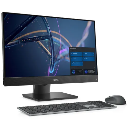 Настолен компютър - всичко в едно, Dell Optiplex 7400 AIO, Intel Core i5-12500 (6 Cores/18MB/3.0GHz to 4.6GHz), 23.8" FHD (1920x1080) FHD Touch, IR Camera, 16GB (1x16GB) DDR4, 256GB PCIe NVMe SSD, Integrated Graphics, Height Adj Stand, Wireless KB&Mouse, Win 11 Pro, 3Y PS