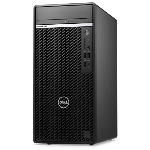 Настолен компютър, Dell OptiPlex 7000 MT, Intel Core i5-12500 (6 Cores/18MB/3.0GHz to 4.6GHz), 8GB (1x8GB) DDR5, 256GB PCIe NVMe SSD, Intel Integrated Graphics, DVD+/-RW, WiFi, BT, K&M, Ubunto, 3Y Pro S - image 1
