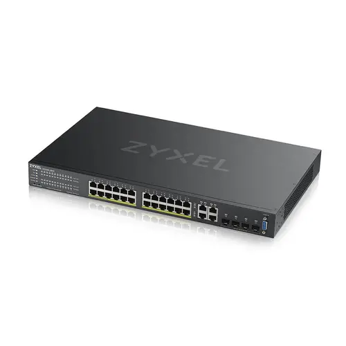 Комутатор, ZyXEL GS2220-28HP, EU region, 24-port GbE L2 PoE Switch with GbE Uplink (1 year NCC Pro pack license bundled) - image 3