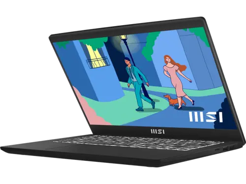Лаптоп, MSI Modern 14 C12M, Intel Alder Lake i3-1215U (6C/8T, up to 4.40 GHz, 10 MB), 14" FHD (1920x1080) IPS, Onboard DDR4 8GB (3200MHz), 256GB NVMe PCIe Gen3x4 SSD, UHD Graphics (1.10 GHz, 64EU), Wi-Fi 6, backlight KBD (White), 3 cell, 39.3Whr, 2Y, 1.4 kg, Bla - image 2