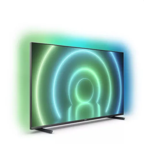 Телевизор, Philips 55PUS7906/12, 55" UHD 4K LED 3840x2160, DVB-T2/C/S2, Ambilight 3, HDR10+, HLG, Android 10, 60Hz, BT 5.0, HDMI 2.1 VRR, ARC, USB, Cl+, 802.11n, Lan, 20W RMS, Borderless design, Black+Sunne ET TV Bracket, 37"-70", max 35kg, max. VESA 600x400, - image 1