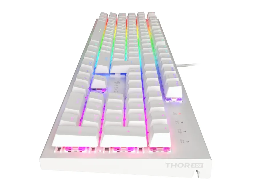 Клавиатура, Genesis Gaming Keyboard Thor 303 White RGB Backlight US Layout Brown Switch - image 2