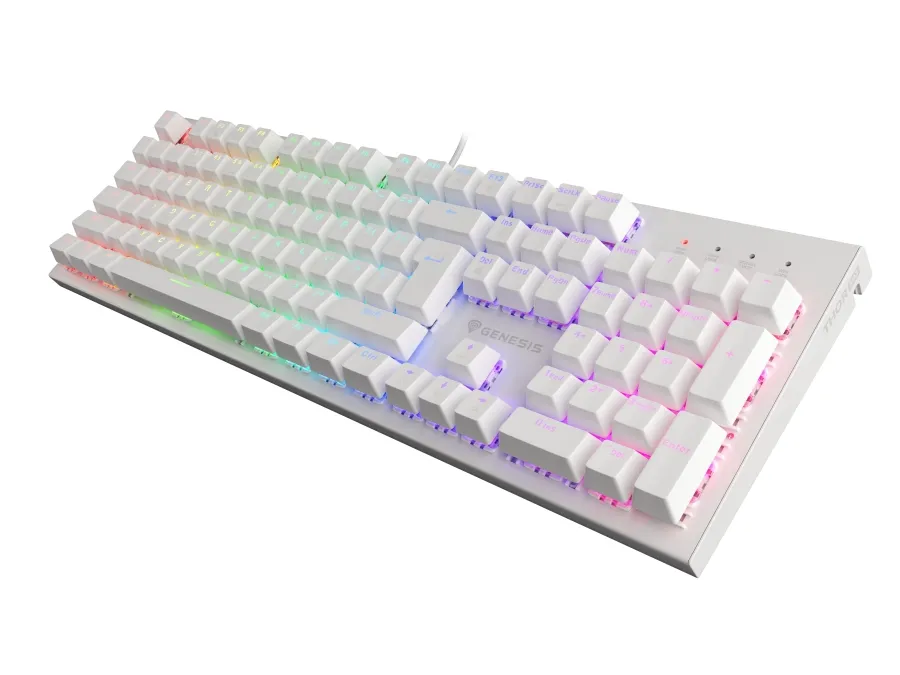 Клавиатура, Genesis Gaming Keyboard Thor 303 White RGB Backlight US Layout Brown Switch - image 3