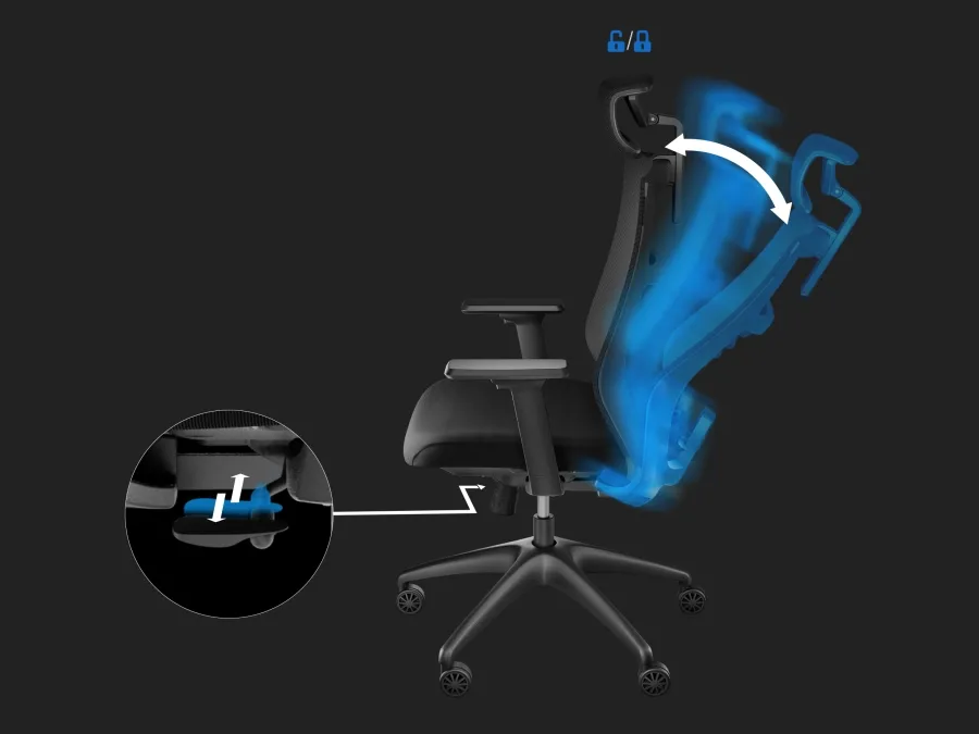 Стол, Genesis Ergonomic Chair Astat 200 Black - image 10