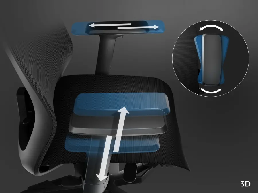 Καρέκλα, Genesis Ergonomic Chair Astat 700 Black - image 12