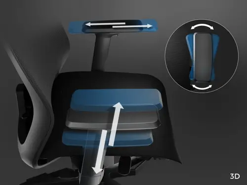 Καρέκλα, Genesis Ergonomic Chair Astat 700 Black - 13