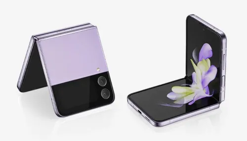 Мобилен телефон, Samsung SM-F721 GALAXY Flip 4 5G 128 GB, Octa-Core (1x3.19 GHz, 3x2.75 GHz, 4x1.8 GHz), 8 GB RAM, 6.7" 1080x2640 120 Hz Dynamic AMOLED, HDR10+, 12.0 MP + 12.0 MP + 10.0 MP Selfie, 3700 mAh, Dual SIM, Bora Purple