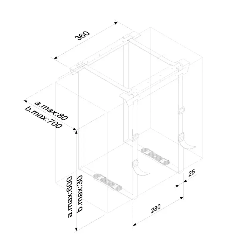 Стойка, Neomounts CPU Holder (height PC: 3-60 cm / width PC: 8-70 cm) - image 2