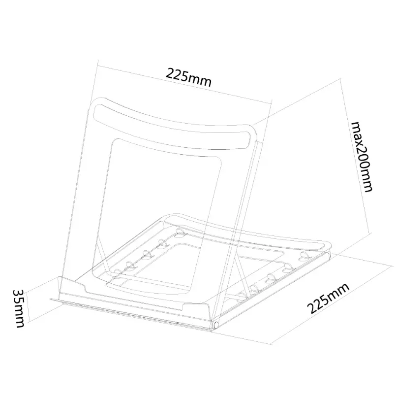 Βάση, Neomounts Notebook Desk Stand (εργονομική, ρυθμιζόμενη σε 5 βήματα) - image 2