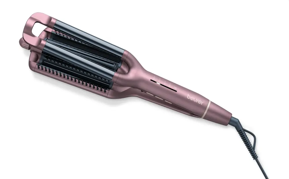 Placă de coafat, Beurer HT 65 Wave styler, 4 in 1: beach waves, natural waves, mermaid waves, water waves, acoperire ceramică cu keratină, setări