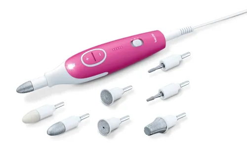 Комплект за маникюр/педикюр, Beurer MP 44  Manicure / pedicure set; Includes Nail care set, 7 attachments; adjustable speed; Individually adjustable intensity from 0 to 15, left/right rotation; Magic LED display; LED light, Protective cap, storage bag - image 3