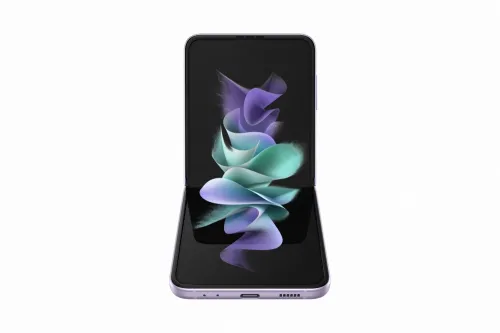 Мобилен телефон, Samsung SM-F711 GALAXY Flip 3 5G 128 GB, Octa-Core (1x2.84 GHz, 3x2.42 GHz, 4x1.8 GHz), 8 GB RAM, 6.7" 1080x2640 120 Hz Dynamic AMOLED, HDR10+, 12.0 MP + 12.0 MP + 10.0 MP Selfie, 3300 mAh, Dual SIM, Lavender