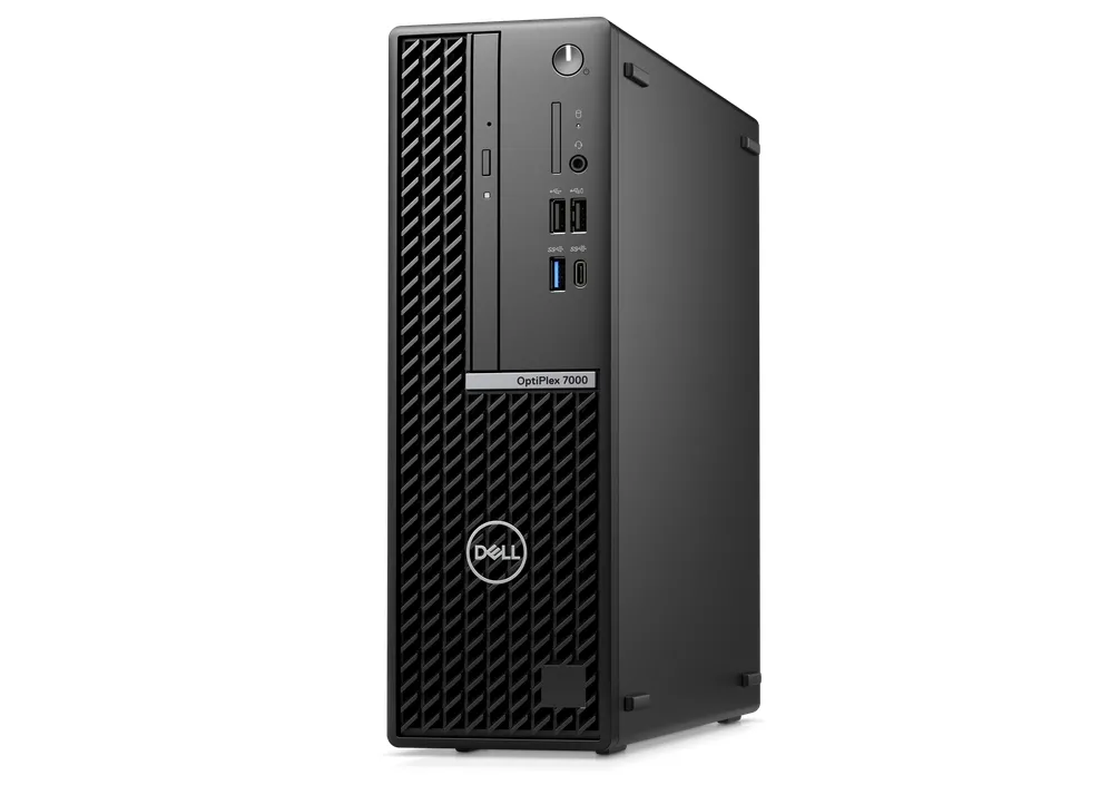Настолен компютър, Dell OptiPlex 7000 SFF, Intel Core i5-12500 (6 Cores/18MB/3.0GHz to 4.6GHz), 8GB (2x4GB) DDR4, 256GB PCIe NVMe SSD, Intel Integrated Graphics, WiFi 6E, BT, K&M, WIN 11 pro, 3Y ProSpt - image 1