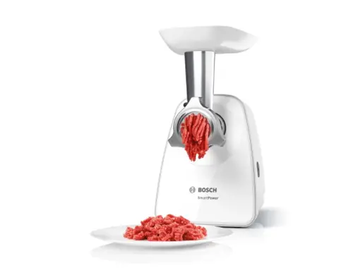 Mașină de tocat carne, Bosch MFW2515W, Mașină de tocat carne SmartPower din gama SmartPower: 1500W, 1,7 kg/min, 2 site, 1 accesoriu pentru cârnați - 2