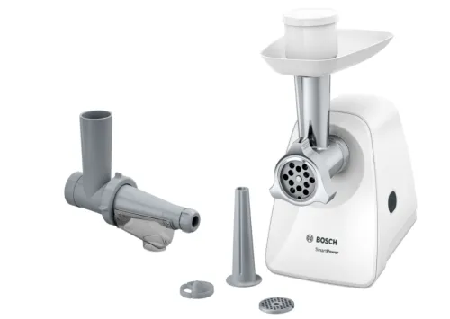 Месомелачка, Bosch MFW2515W Meat grinder, SmartPower, 350 W, White