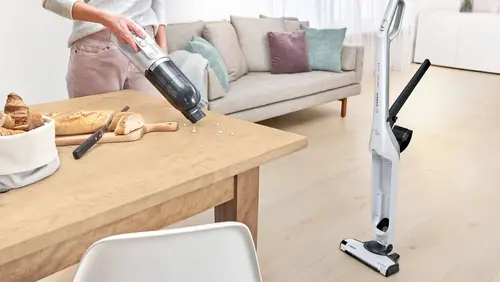 Aspirator, Bosch BBH3ALL28, Aspirator vertical fără fir 2 în 1 Flexxo Gen2 28Vmax, Serie 4, accesorii încorporate, Alb - 2