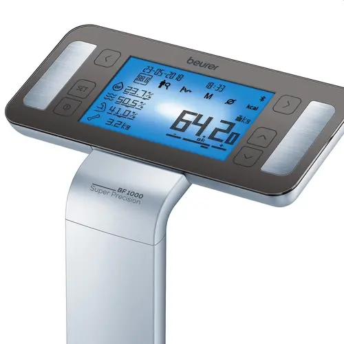 Везна, Beurer BF 1000 Super Precision, diagnostic bathroom scale, Weight, body fat, body water, muscle percentage, bone mass, AMR/BMR calorie display; Bluetooth; 200 kg / 50 g - image 4