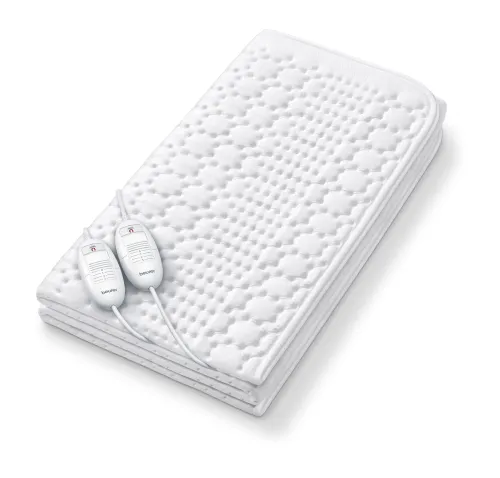 Термоподложка, Beurer TS 26 XXL heated underblanket for double bed; Breathable; 2 controllers for 2 individual heat zones; 2 zones with 3 temperature settings each; Illuminated temperature settings; Removable switch; Washable on 30°; Oko-Tex 100; BSS; 150(L)x140(W) cm