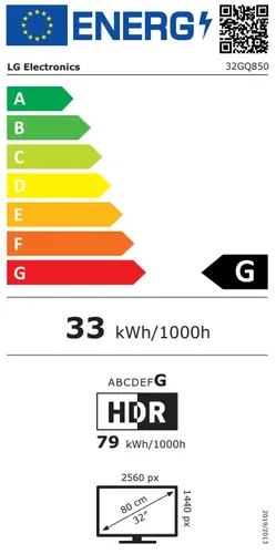 Монитор, LG 32GQ850-B, 31.5" UltraGear Nano IPS with ATW, AG, 1ms GtG, 1000:1, 450cd/m2, QHD (2560x1440), 240Hz, Reader Mode, FreeSync, G-SYNC, VRR, HDR 600, DCI-P3 98%, USB, HDMI, DisplayPort, Height Adjustable, Pivot, Tilt, Headphone out,  Black - image 6