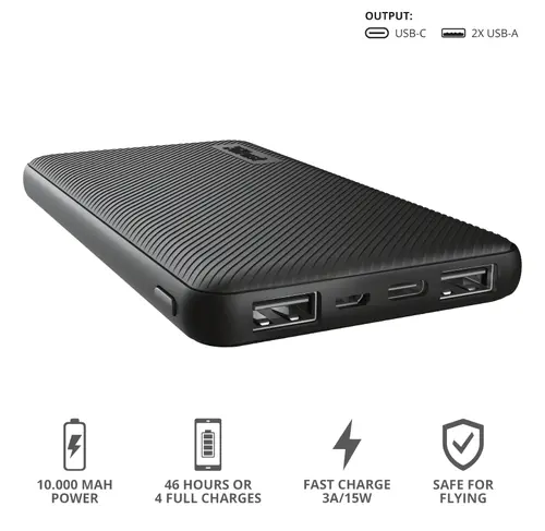 Baterie externă, TRUST Primo Fast Ultra-thin Powerbank 10000 mAh - 5