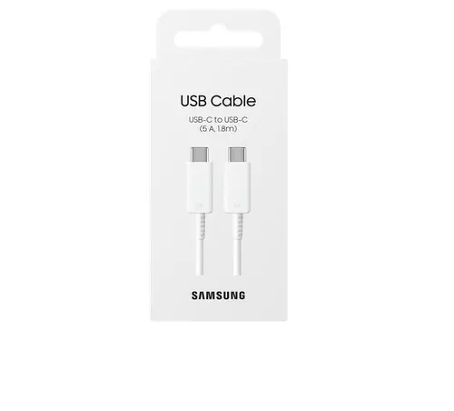 Кабел, Samsung Cable USB-C to USB-C 1.8m (5A) White - image 2