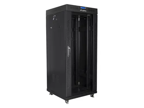 Ερμάριο επικοινωνιών, Lanberg rack 19" ελεύθερο 27U / 600x600 αυτοσυναρμολογούμενο flat pack με γυάλινη πόρτα LCD, μαύρο Ερμάριο επικοινωνιών, Lanberg rack 19" ελεύθερο 27U / 600x600 αυτοσυναρμολογούμενο flat pack με γυάλινη πόρτα LCD, μαύρο