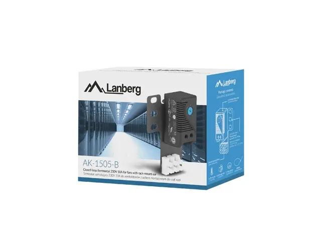 Аксесоар, Lanberg closed-loop thermostat 19" 10A with ear terminal block, black - image 5