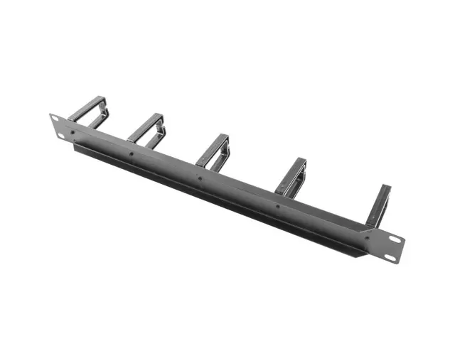 Аксесоар, Lanberg 19" cable management panel w. 5 plastic holders 1U - type b, black - image 1