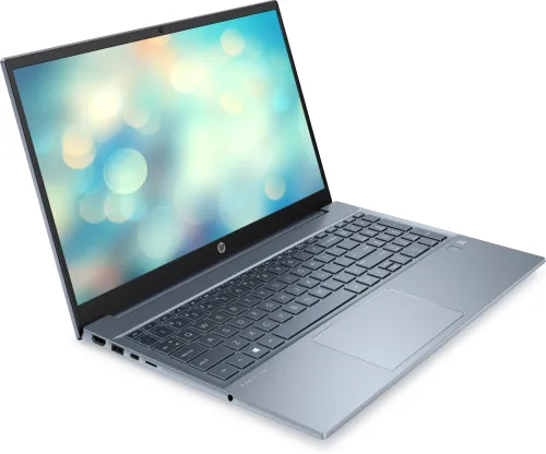 Лаптоп, HP Pavilion 15-eh2008nu Fog Blue, Ryzen 5-5625U (2.3Ghz, up to 4.3Ghz/16MB/6C), 15.6" FHD IPS AG, 16GB 3200MHz 2DIMM, 512GB PCIe SSD, WiFi a/c 2x2 + BT 5, FPR, no SD Reader, Backlit Kbd, 3C Batt, Free DOS - image 2