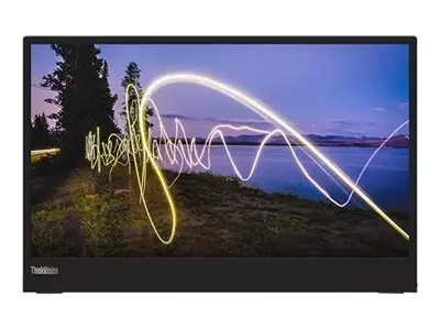 Монитор, Lenovo ThinkVision M15 15.6" FHD, IPS, 1920x1080, 6ms, 1000:1, 250 nits, USB Type-C, Tilt, Height Adjust Stand