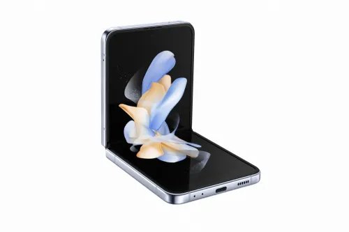 Мобилен телефон, Samsung SM-F721 GALAXY Flip 4 5G 512 GB, Octa-Core (1x3.19 GHz, 3x2.75 GHz, 4x1.8 GHz), 8 GB RAM, 6.7" 1080x2640 120 Hz Dynamic AMOLED, HDR10+, 12.0 MP + 12.0 MP + 10.0 MP Selfie, 3700 mAh, Dual SIM, Blue