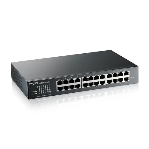 Комутатор, ZyXEL GS1915-24E, 24-port GbE Smart hybrid mode Switch, standalone or NebulaFlex Cloud, rackmount, fanless - image 1