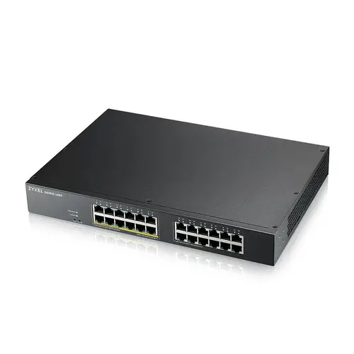 Комутатор, ZyXEL GS1915-24EP, 24-port GbE, 12 port PoE, 130 Watt 802.3at, rackmount, fanless, Smart hybrid mode Switch, standalone or NebulaFlex Cloud - image 2