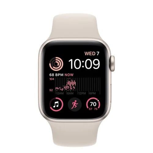 Часовник, Apple Watch SE2 GPS 40mm Starlight Aluminium Case with Starlight Sport Band - Regular - image 1