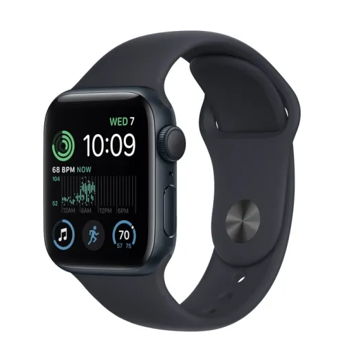 Часовник, Apple Watch SE2 GPS 40mm Midnight Aluminium Case with Midnight Sport Band - Regular