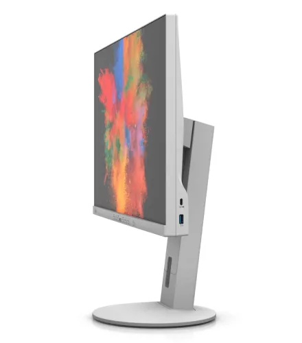 Монитор, Fujitsu DISPLAY P2410 TE Wide 23.8", LED, PL, IPS, 5ms, 1000:1, 250cd/m2, 1920x1080, 16:9, 99% sRGB, 1xDP Out(Daisy Chain), 1xDP1.2, 1xHDMI1.4, 4xUSB, 1xUSB-C 95W, 1xGB LAN, 6-in-1 stand,Sp.2x2W, HAdj.150mm, Rot.90°, TAngle -5°/+35°, SAngle 345°, Marble - image 1